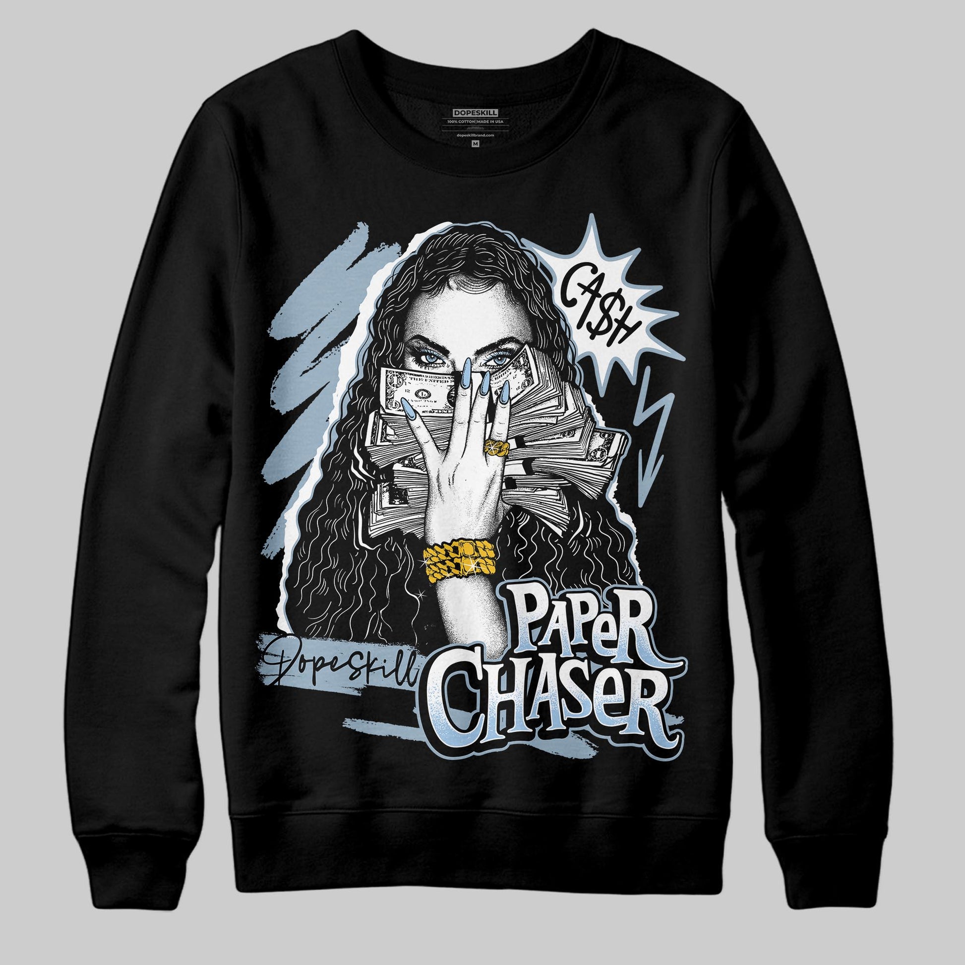 Jordan 40 “Blue Suede” DopeSkill Sweatshirt NPC Graphic Streetwear - Black