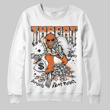 Jordan 3 “Starfish” DopeSkill Sweatshirt Threat Graphic Streetwear - White