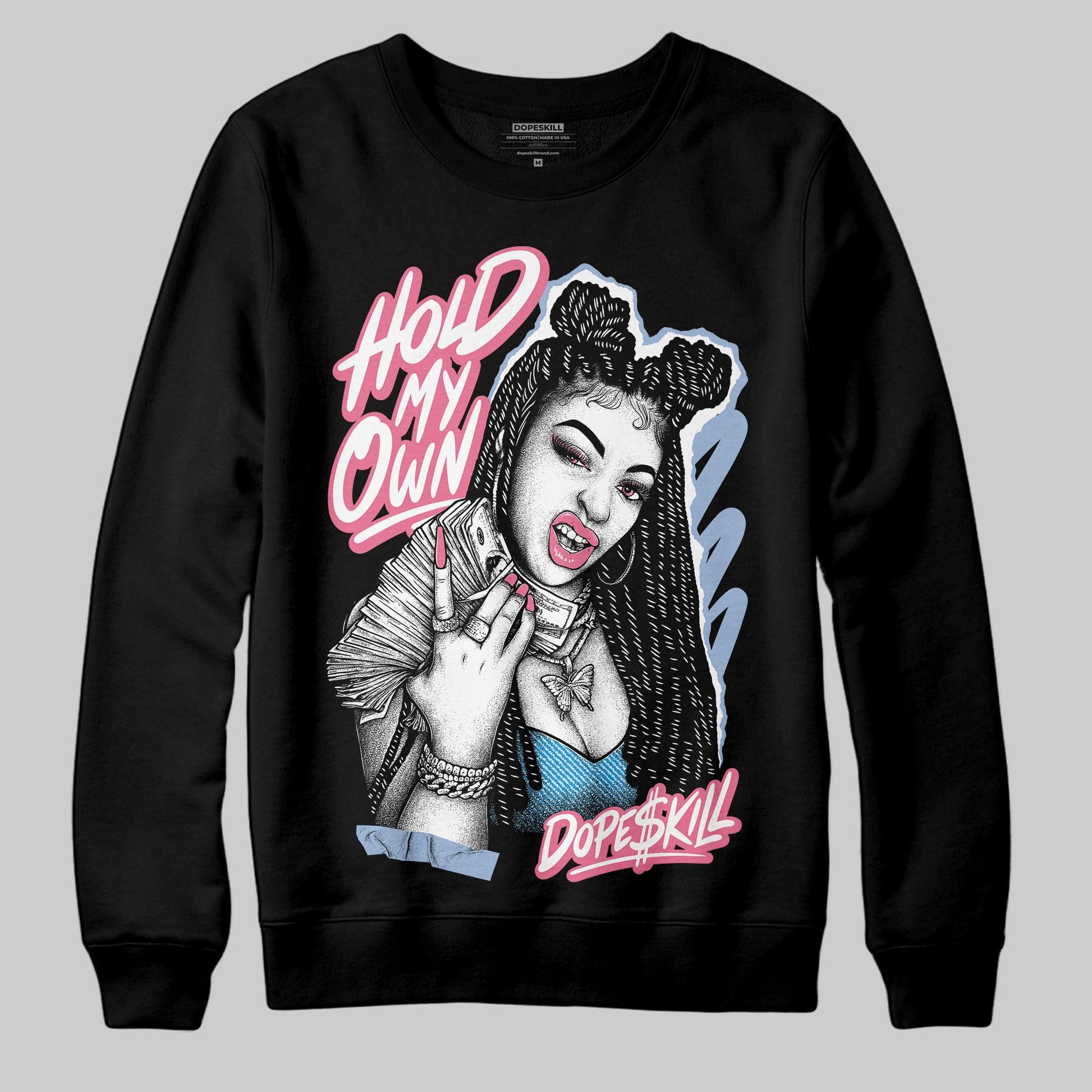 Jordan 3 GS “Cobalt Bliss” DopeSkill Sweatshirt New H.M.O Graphic Streetwear - Black