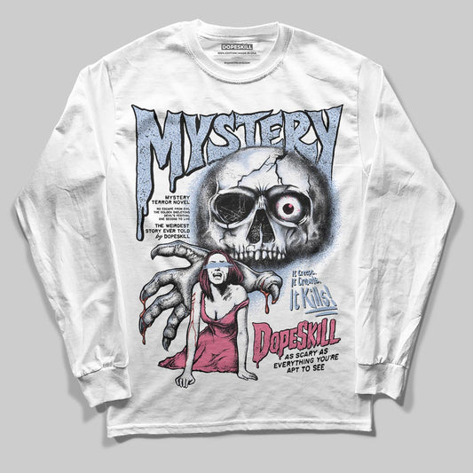 Jordan 3 GS “Denim/Pink Glow” DopeSkill Long Sleeve T-Shirt Mystery Ghostly Grasp Graphic Streetwear - White