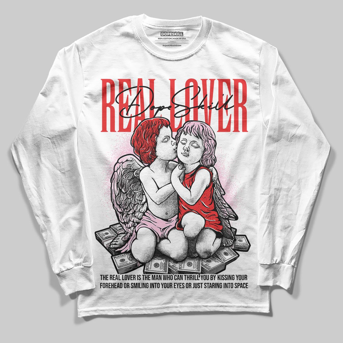 Awake NY x Air Jordan 5 Arctic Pink DopeSkill Long Sleeve T-Shirt Real Lover Graphic Streetwear - White