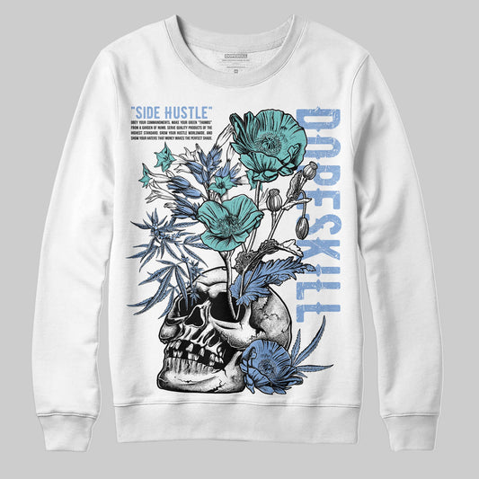 Jordan 4 WMNS 'Forget Me Not' DopeSkill Sweatshirt Side Hustle Graphic Streetwear - White
