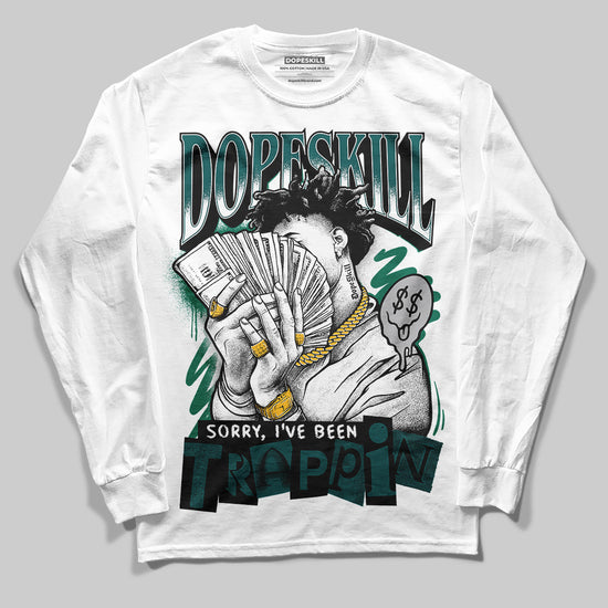 ASICS Gel-1130 'White Dark Neptune' DopeSkill Long Sleeve T-Shirt Sorry I've Been Trappin Graphic Streetwear - White