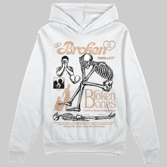 Jordan 4 Retro Cozy Girl DopeSkill Hoodie Sweatshirt Broken Bones Graphic Streetwear - White