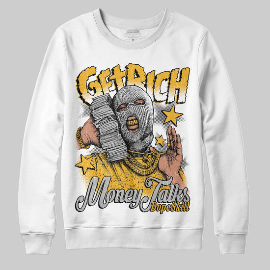 Jordan 5 'Tokyo' DopeSkill Sweatshirt Get Rich Graphic Streetwear - White