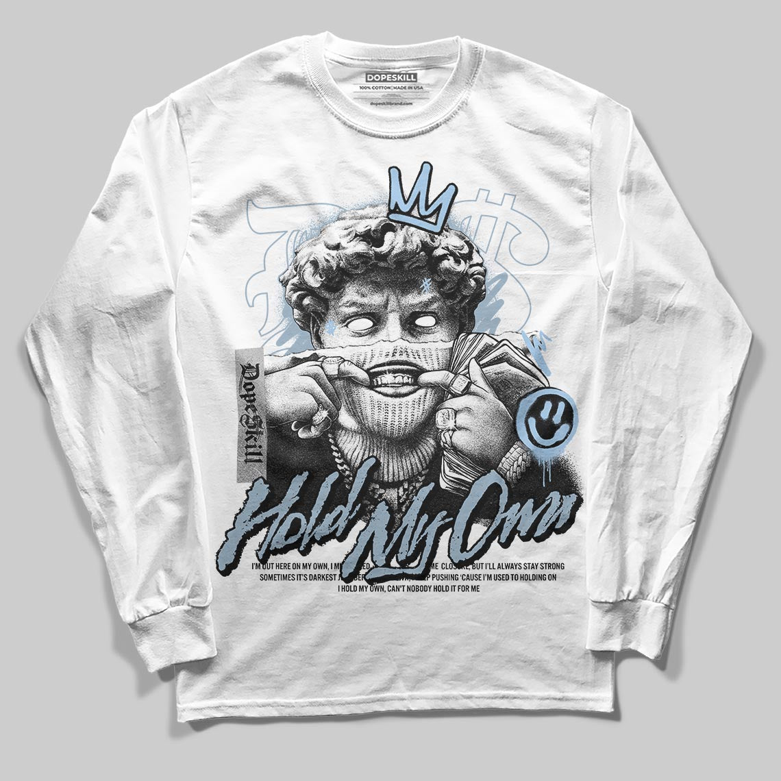 Jordan 40 “Blue Suede” DopeSkill Long Sleeve T-Shirt In My Way Graphic Streetwear - White