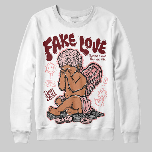 Jordan 3 Retro Valentine's Day Treat Yourself (2025) DopeSkill Sweatshirt False Love Graphic Streetwear - White
