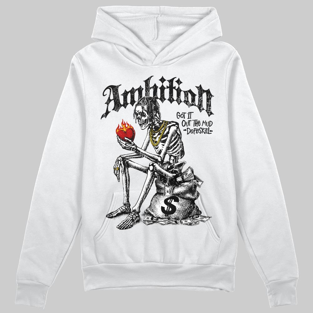 Black and White Sneakers DopeSkill Hoodie Sweatshirt Ambition Graphic Streetwear - White