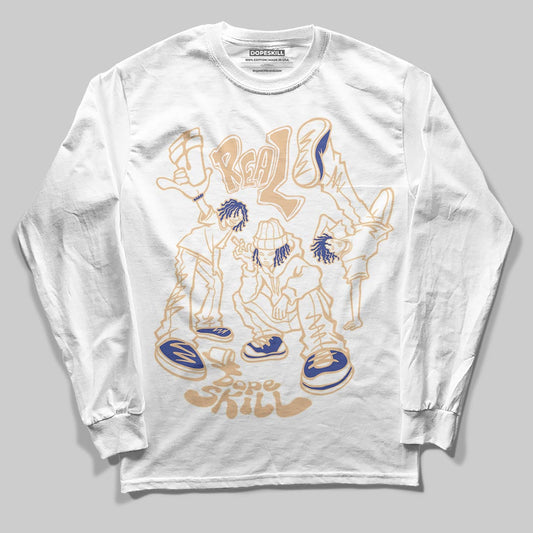 Jordan 17 Retro Low SP Infinite Archives DopeSkill Long Sleeve T-Shirt Real Y2K Players Graphic Streetwear - White