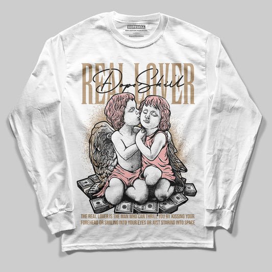 Nike Air Force 1 Low Canvas “Linen” DopeSkill Long Sleeve T-Shirt Real Lover Graphic Streetwear - White