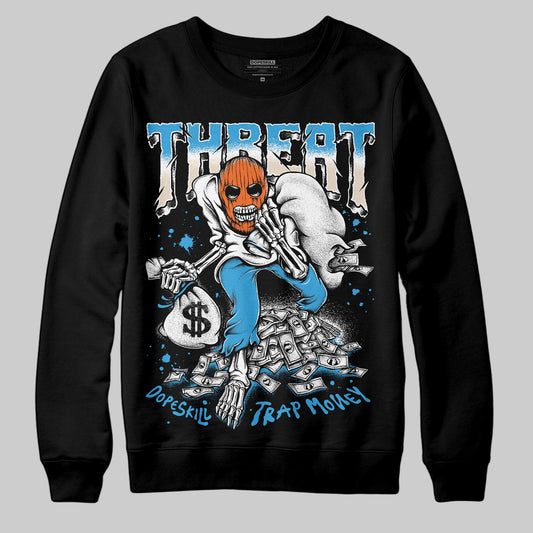 Jordan 1 High OG “UNC” Reimagined DopeSkill Sweatshirt Threat Graphic Streetwear - black