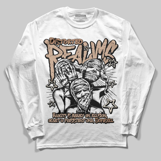 Jordan 4 Retro Cozy Girl DopeSkill Long Sleeve T-Shirt Distorted Realms Graphic Streetwear - White