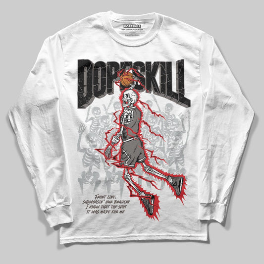 Jordan 4 Retro Cave Stone DopeSkill Long Sleeve T-Shirt Thunder Dunk Graphic Streetwear - White