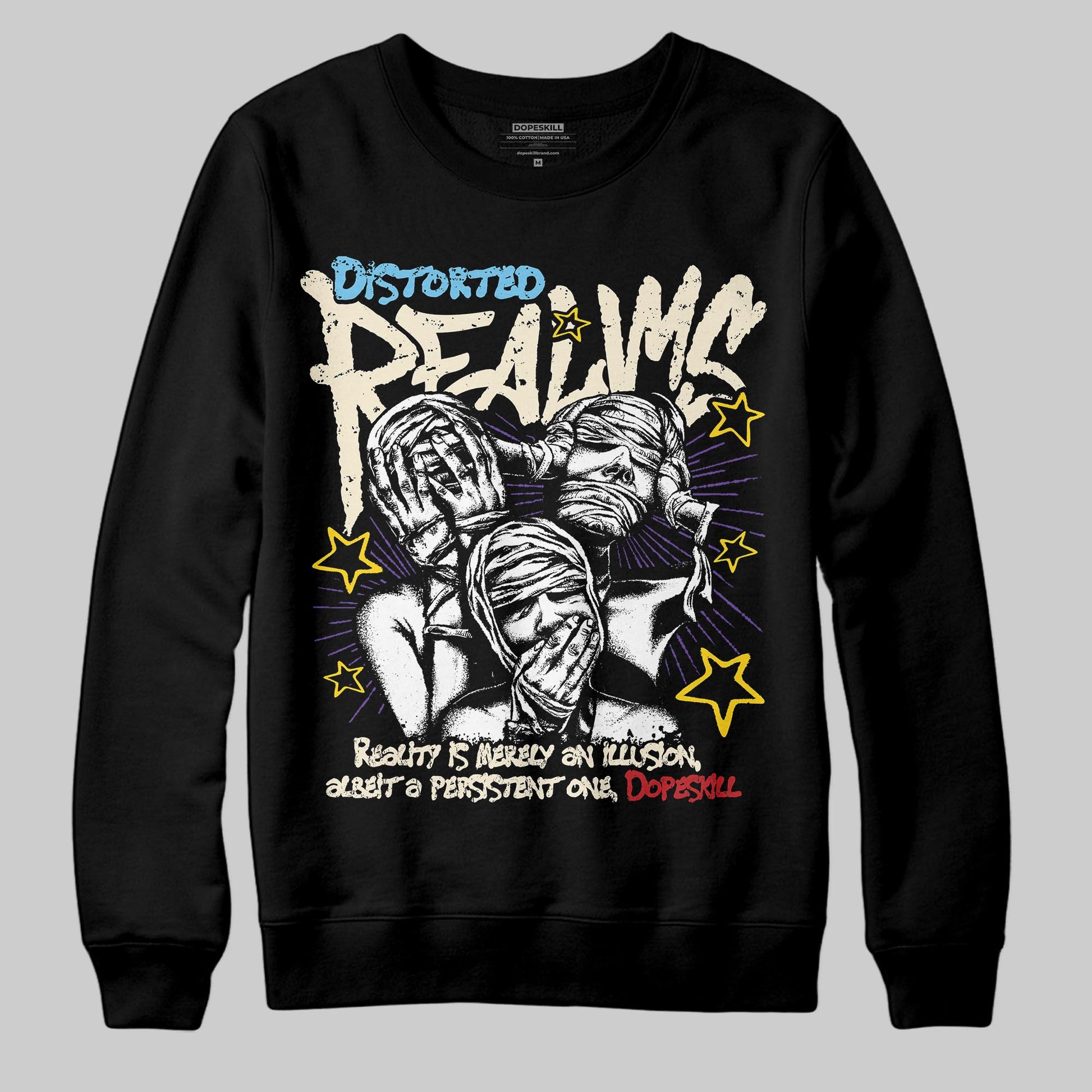 Jordan 17 Retro Low SP Infinite Archives DopeSkill Sweatshirt Distorted Realms Graphic Streetwear - black