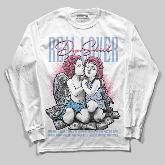 Jordan 3 GS “Denim/Pink Glow” DopeSkill Long Sleeve T-Shirt Real Lover Graphic Streetwear - White