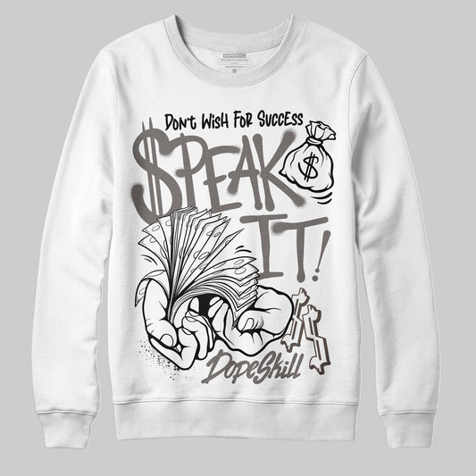 Jordan 4 Retro Cave Stone DopeSkill Sweatshirt Speak It Graphic Streetwear - White