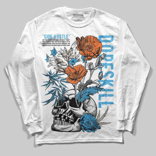 Jordan 1 High OG “UNC” Reimagined DopeSkill Long Sleeve T-Shirt Side Hustle Graphic Streetwear - White