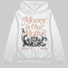 Jordan 4 Retro Cozy Girl DopeSkill Hoodie Sweatshirt Money Is Our Motive Typo Graphic Streetwear - White