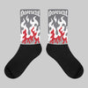 Cement Grey 3s DopeSkill Sublimated Socks FIRE Graphic