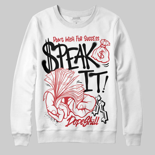 Jordan 11 Retro Low Bred (2025) DopeSkill Sweatshirt Speak It Graphic Streetwear - White