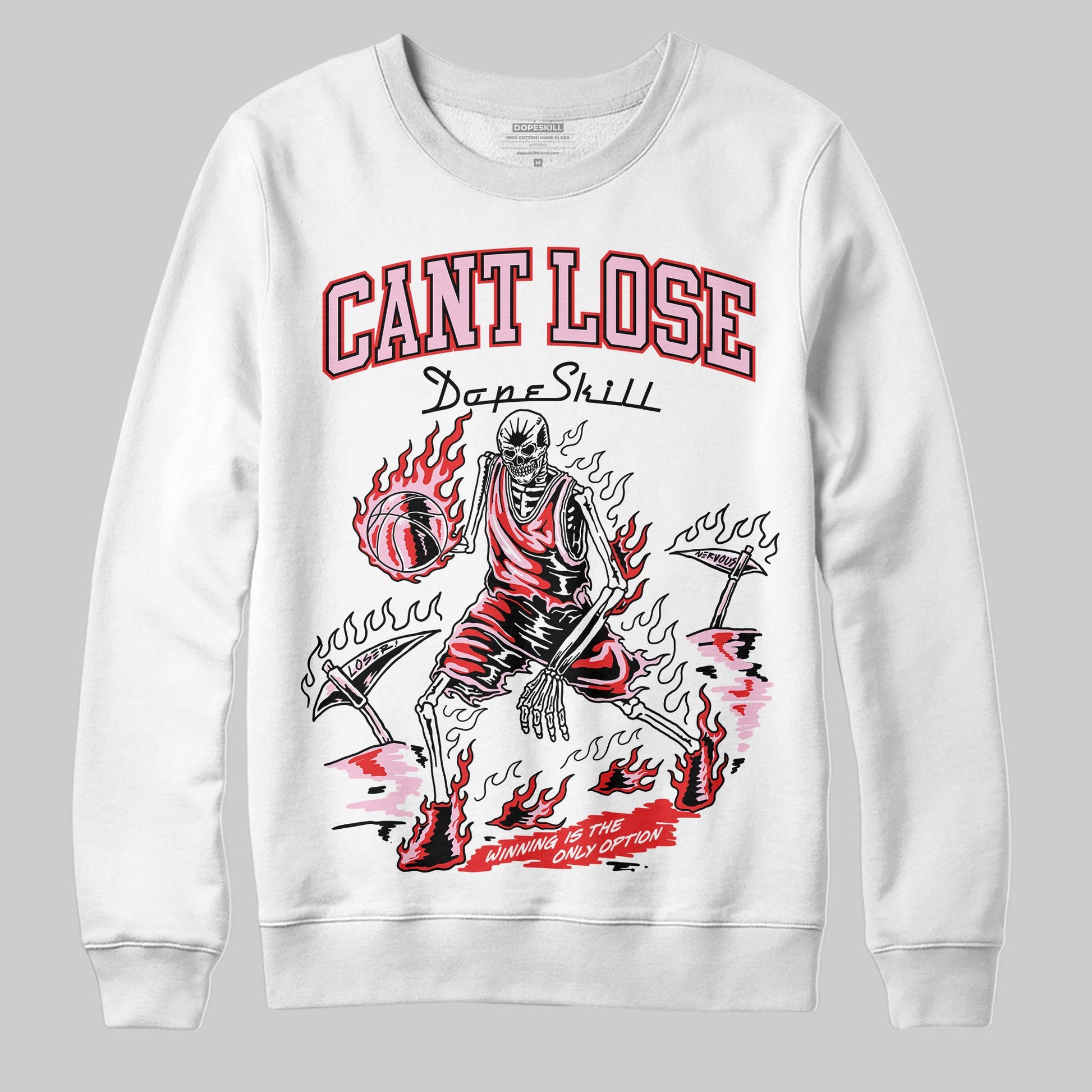 Awake NY x Air Jordan 5 Arctic Pink DopeSkill Sweatshirt Cant Lose Graphic Streetwear - White