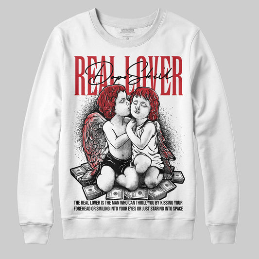 Jordan 11 Retro Low Bred (2025) DopeSkill Sweatshirt Real Lover Graphic Streetwear - White