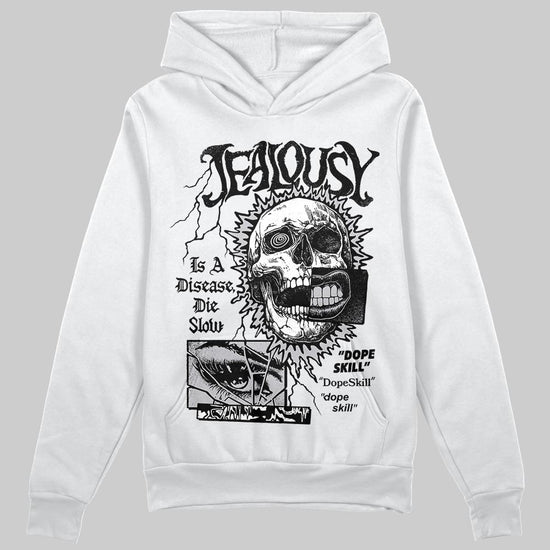 Grey Sneakers DopeSkill Hoodie Sweatshirt Jealousy Graphic Streetwear - White