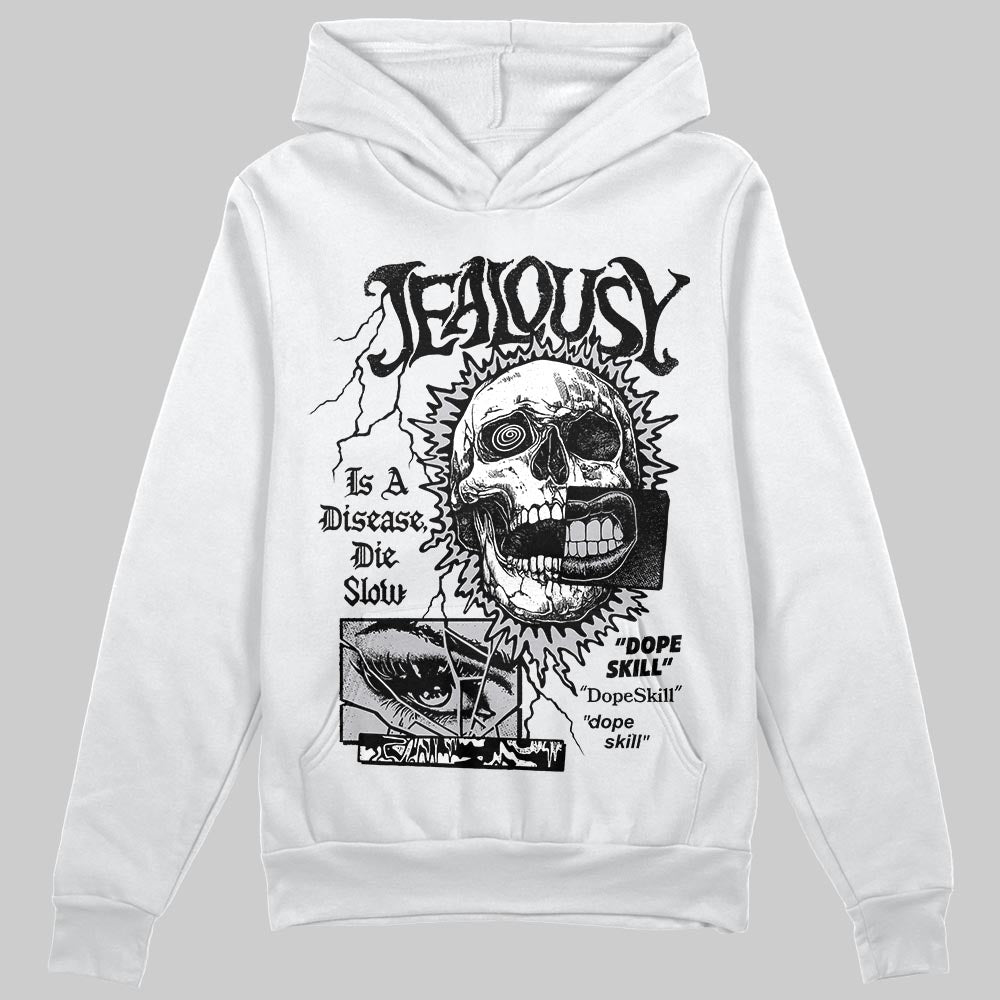 Grey Sneakers DopeSkill Hoodie Sweatshirt Jealousy Graphic Streetwear - White