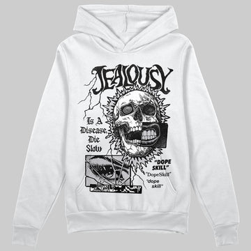 Grey Sneakers DopeSkill Hoodie Sweatshirt Jealousy Graphic Streetwear - White