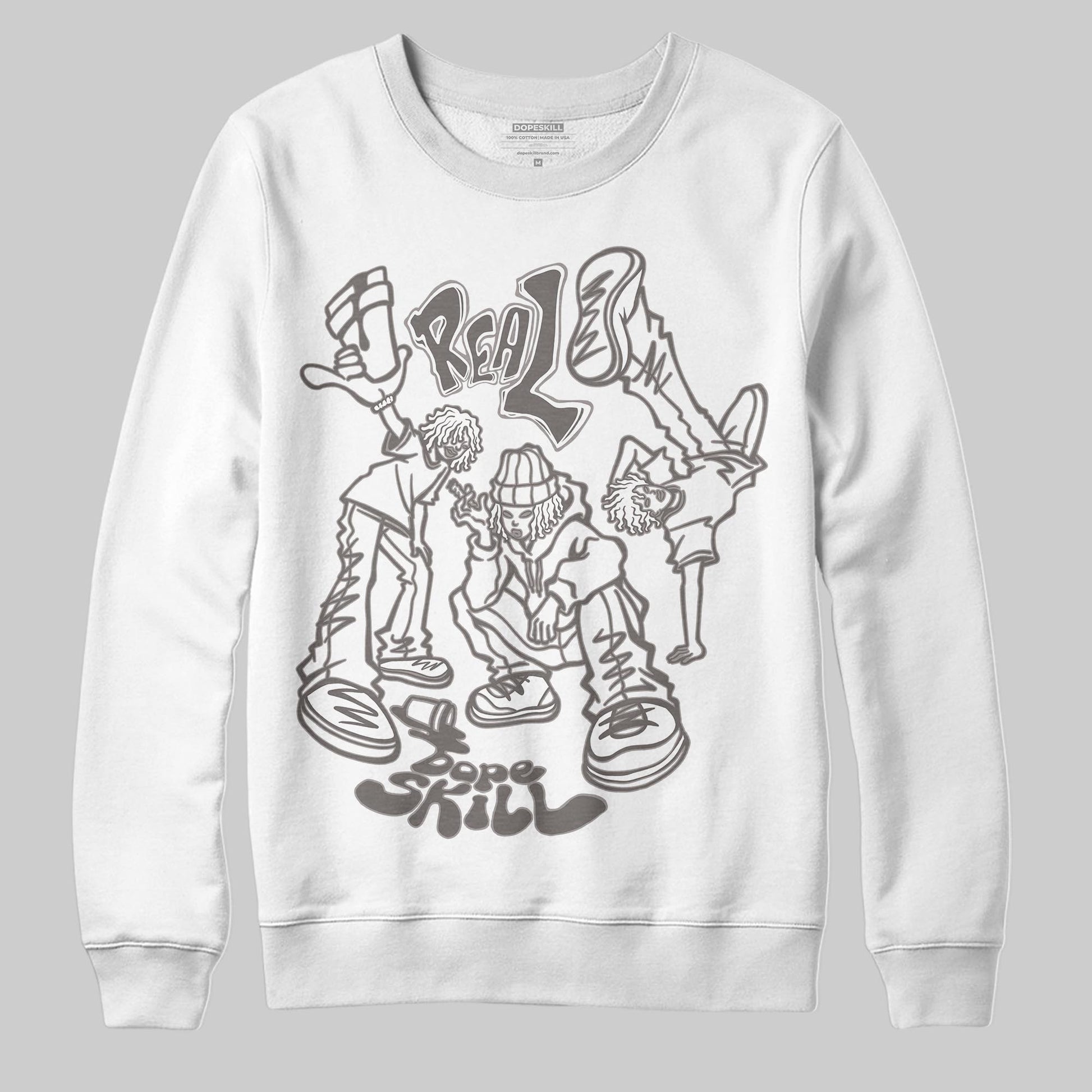 Jordan 4 Retro Cave Stone DopeSkill Sweatshirt Real Y2K Players Graphic Streetwear - White