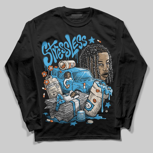 Jordan 1 High OG “UNC” Reimagined DopeSkill Long Sleeve T-Shirt Stressless Graphic Streetwear - Black