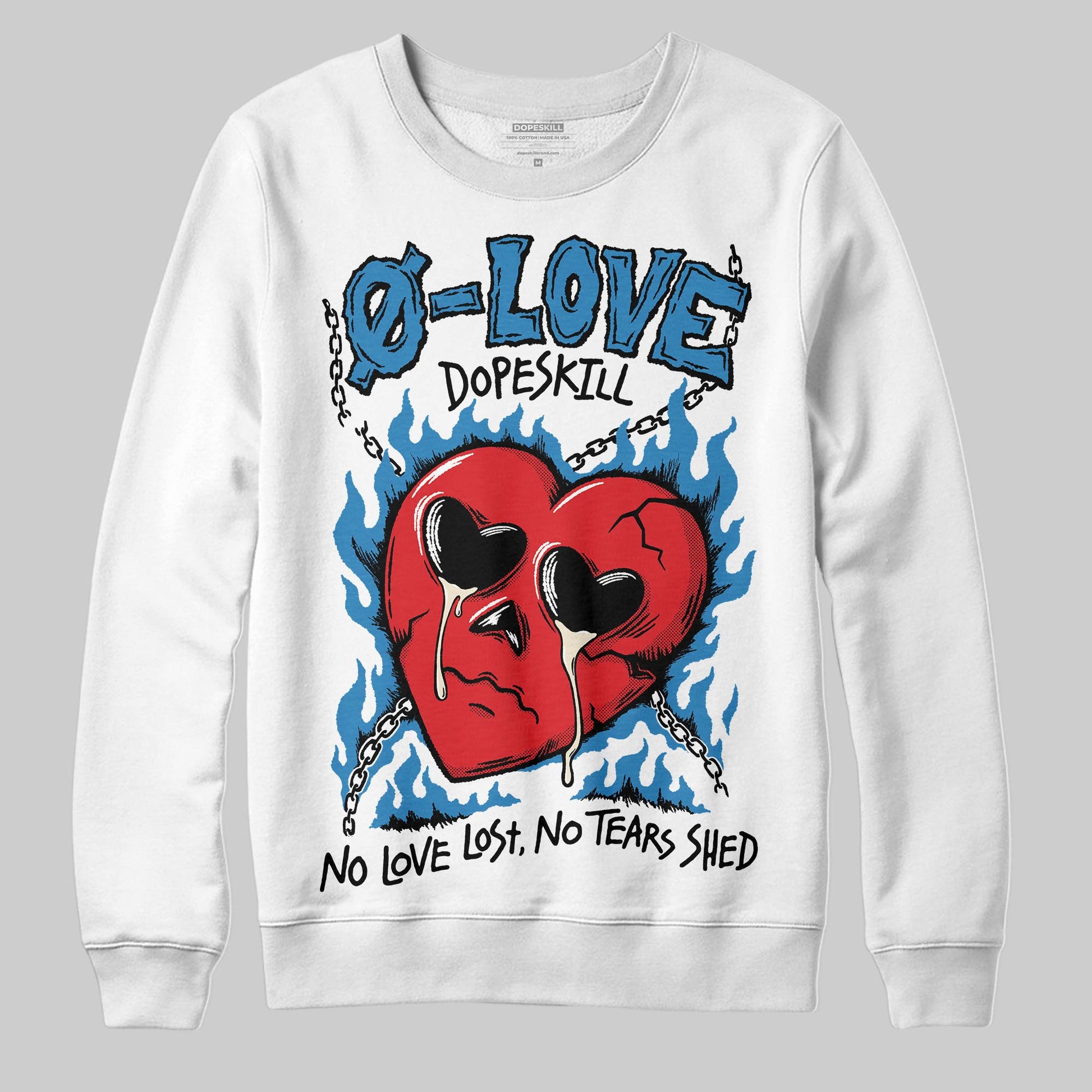 Jordan 3 Retro OG Rare Air DopeSkill Sweatshirt Crying Heart Graphic Streetwear - White
