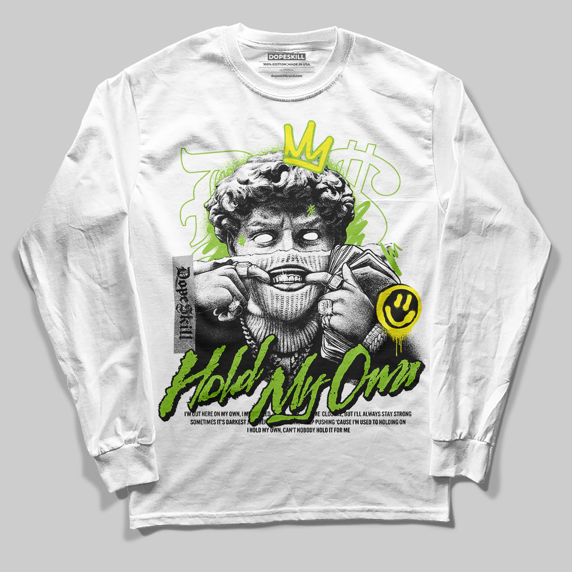Neon Green Sneakers DopeSkill Long Sleeve T-Shirt In My Way Graphic Streetwear - White