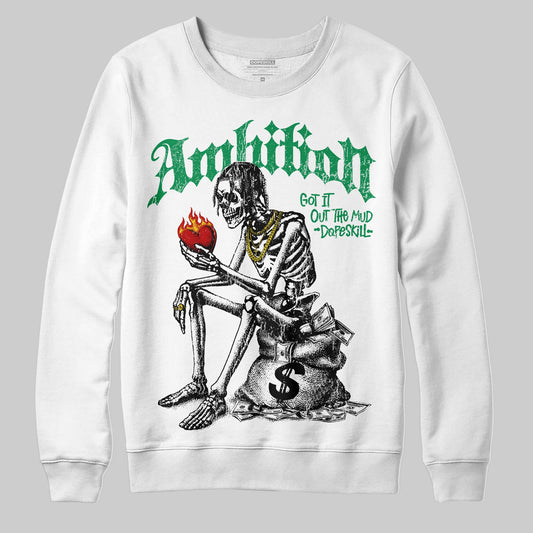 Green Sneakers DopeSkill Sweatshirt Ambition Graphic Streetwear - White