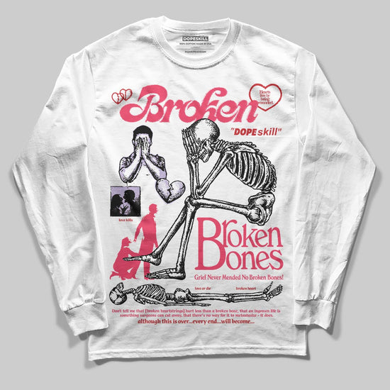 Jordan 5 Low “Peanut Butter Jelly” DopeSkill Long Sleeve T-Shirt Broken Bones Graphic Streetwear - White