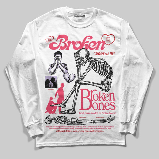 Jordan 5 Low “Peanut Butter Jelly” DopeSkill Long Sleeve T-Shirt Broken Bones Graphic Streetwear - White