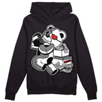 Jordan 1 High OG “Black/White” DopeSkill Hoodie Sweatshirt Bear Steals Sneaker Graphic Streetwear - Black