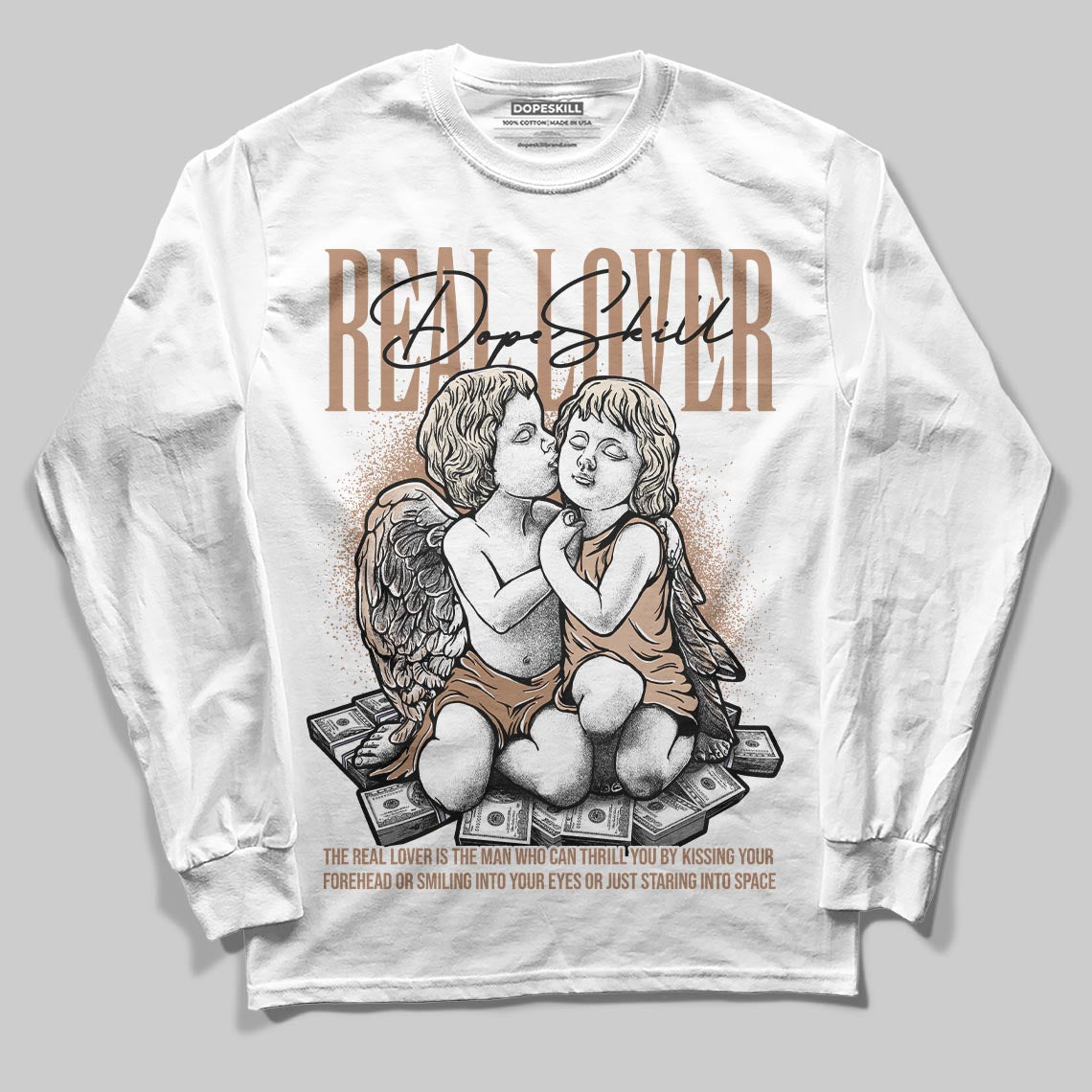 Jordan 4 Retro Cozy Girl DopeSkill Long Sleeve T-Shirt Real Lover Graphic Streetwear - White