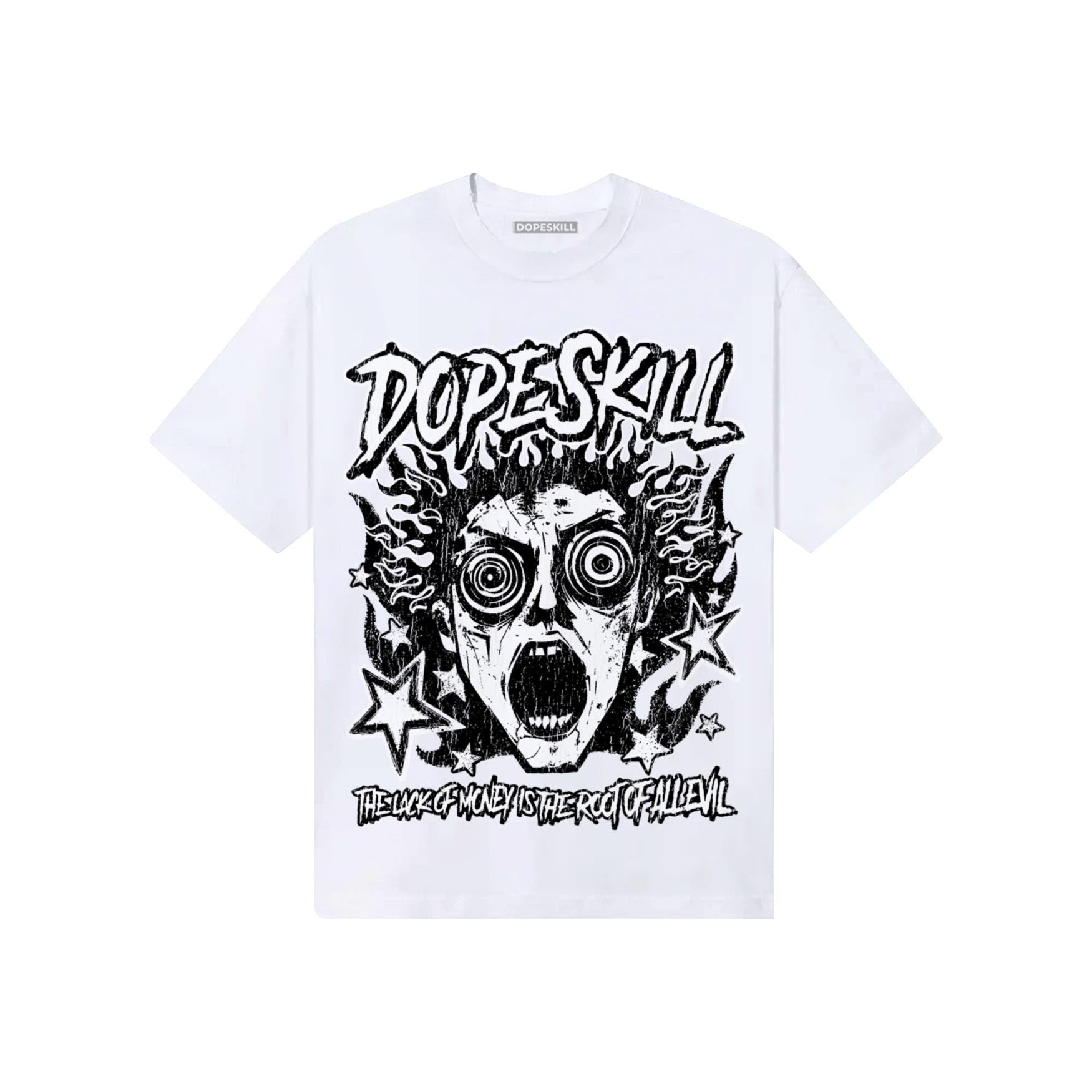 Black and White Sneakers DopeSkill T-Shirt Root of Evil Graphic Streetwear - White