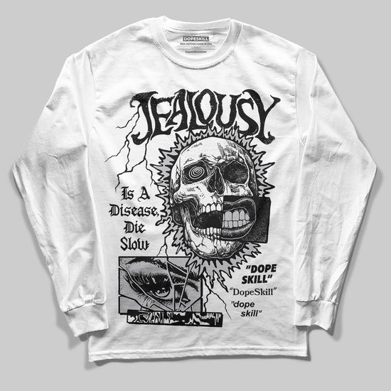 Grey Sneakers DopeSkill Long Sleeve T-Shirt Jealousy Graphic Streetwear - White