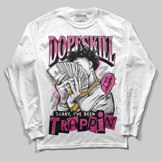 Asics Gel-Kayano 14 ‘Cream Sweet Pink’ DopeSkill Long Sleeve T-Shirt Sorry I've Been Trappin Graphic Streetwear - White