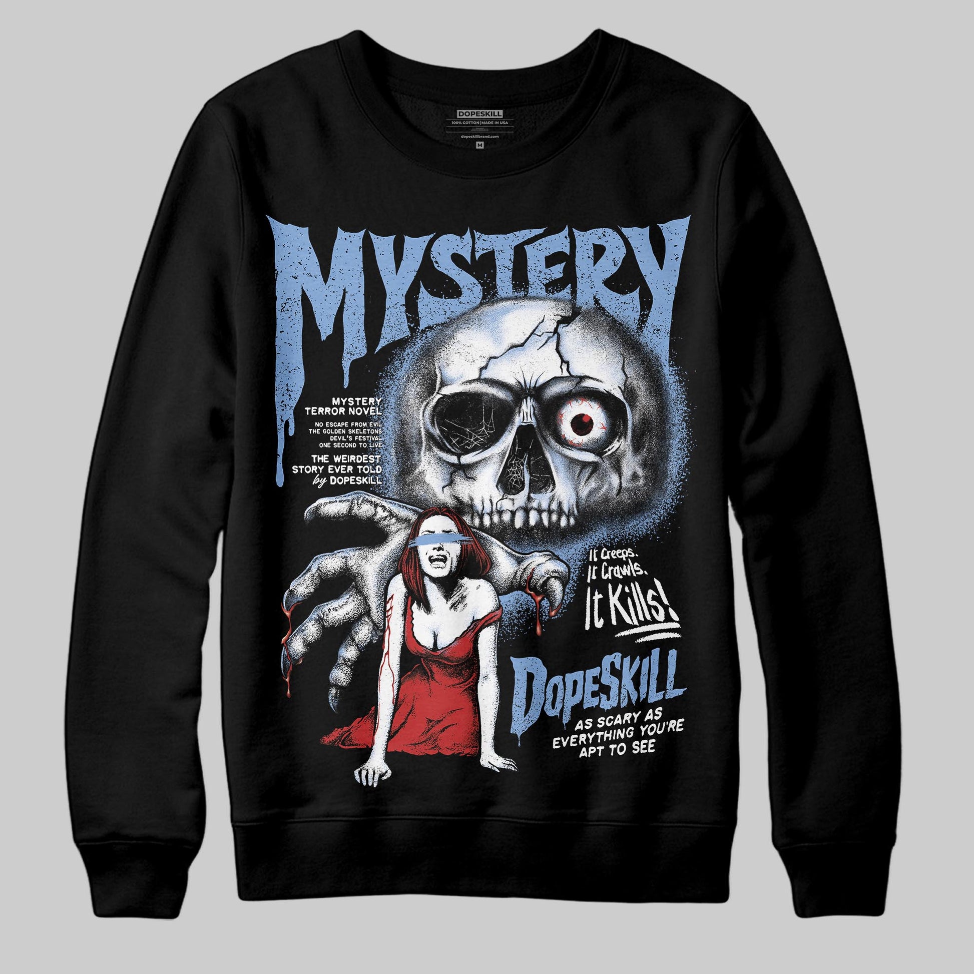 Jordan 4 WMNS 'Forget Me Not' DopeSkill Sweatshirt Mystery Ghostly Grasp Graphic Streetwear - Black