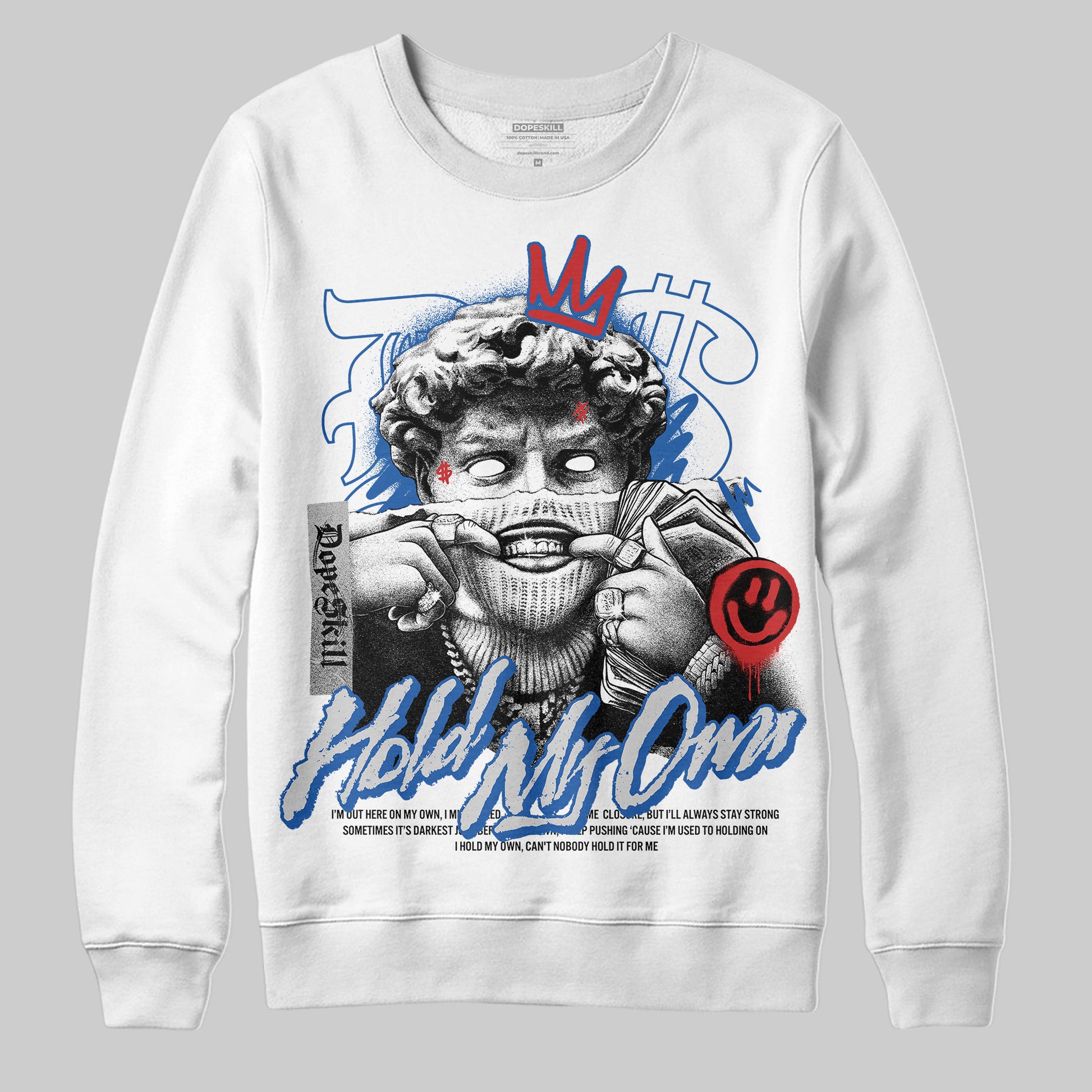 Jordan 12 “Blueberry” DopeSkill Sweatshirt In My Way Graphic Streetwear - White