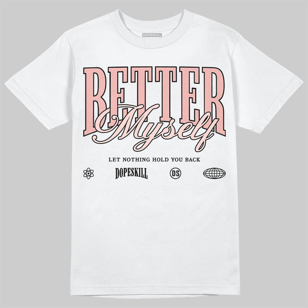 Lanvin Leather Curb Glitter Pale Pink DopeSkill T-Shirt Better Myself Graphic Streetwear - White