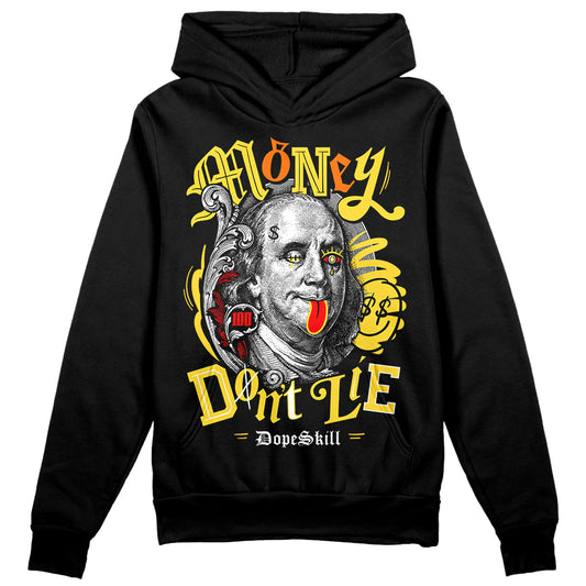 Jordan 4 Thunder DopeSkill Hoodie Sweatshirt Money Don't Lie Graphic Streetwear - Black
