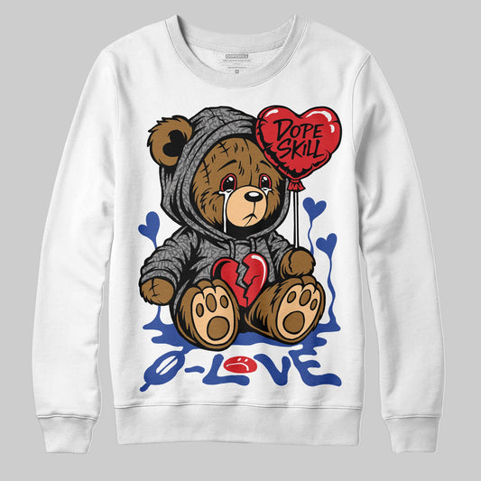 Jordan 3 “Seoul 2.0” DopeSkill Sweatshirt Broken Bear Graphic Streetwear - White