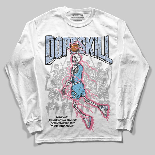 Jordan 3 GS “Denim/Pink Glow” DopeSkill Long Sleeve T-Shirt Thunder Dunk Graphic Streetwear - White