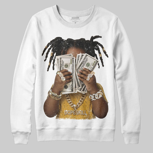 Jordan 5 'Tokyo' DopeSkill Sweatshirt Rich Youth Graphic Streetwear - White