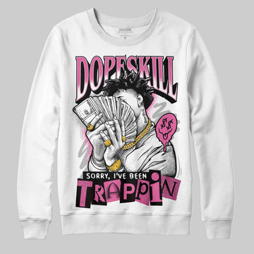 Asics Gel-Kayano 14 ‘Cream Sweet Pink’ DopeSkill Sweatshirt Sorry I've Been Trappin Graphic Streetwear - White