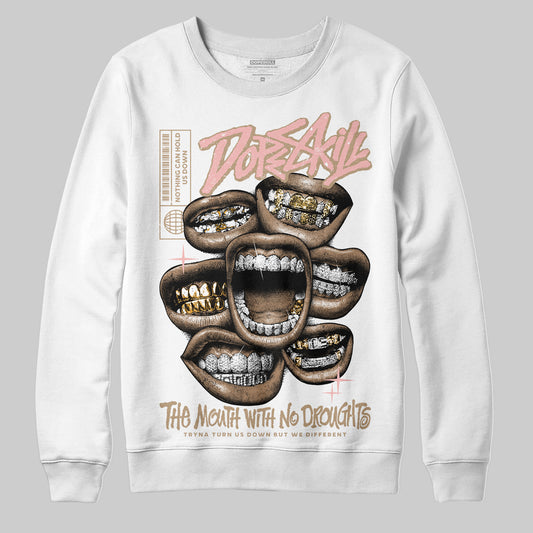 Nike Air Force 1 Low Canvas “Linen” DopeSkill Sweatshirt The Mouth With No Droughts Graphic Streetwear - White